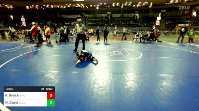 49 lbs Semifinal - Achilles Bezick, Spazz Wrestling vs Matteo Cigna, Saddle Brook