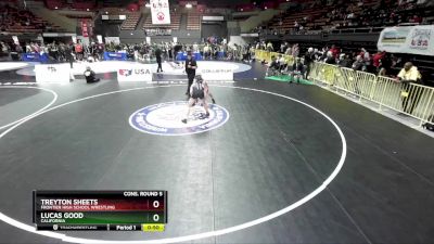 132 lbs Cons. Round 5 - Lucas Good, California vs Treyton Sheets, Frontier High School Wrestling