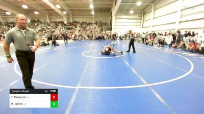 145 lbs Quarterfinal - Christopher Creason, VA vs Maddux Hintz, WY