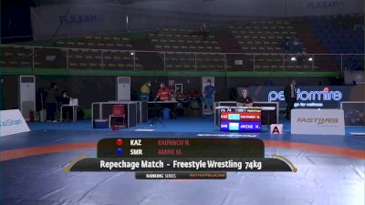 74 kg Malik Michael AMINE, SMR vs Nurkozha KAIPANOV, KAZ