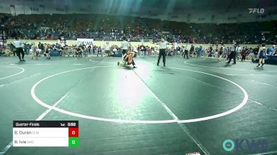 100 lbs Quarterfinal - Bridges Duran, Clinton Youth Wrestling vs Blaike Ivie, Salina Wrestling Club