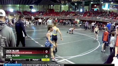 75 lbs Quarterfinal - Reid Olsen, St. Paul vs Jack Blair, Hawks Wrestling Club (Lincoln)