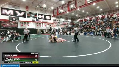 160 lbs Semifinal - Aiden Platte, Paloma Valley vs Logan Alawneh, Temecula Valley