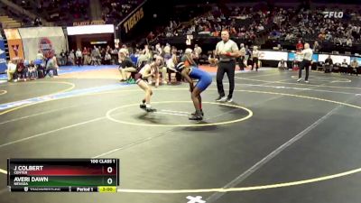 100 Class 1 lbs Champ. Round 1 - J Colbert, Center vs Averi Dawn, Nevada