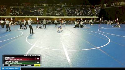 74 lbs Semifinal - Sam Smith, Sebolt Wrestling Academy vs Logan Oakes, Sebolt Wrestling Academy