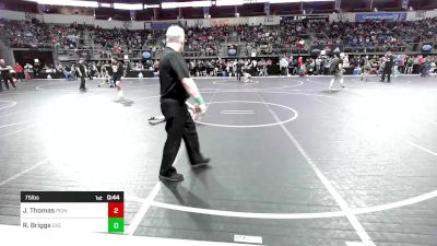 75 lbs Round Of 16 - Jack Thomas, Pioneer Grappling Academy vs Reed Briggs, East Kansas Eagles