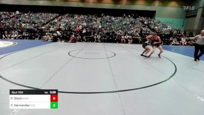 132 lbs Consi Of 32 #2 - Porter Olson, Spanish Fork vs Zaydrein Hernandez, St John Bosco