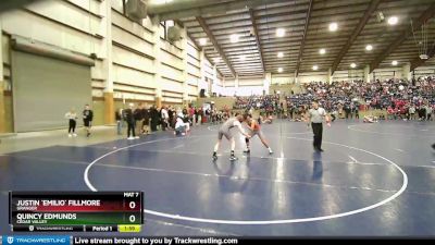 126 lbs Champ. Round 2 - Justin `Emilio` Fillmore, Granger vs Quincy Edmunds, Cedar Valley