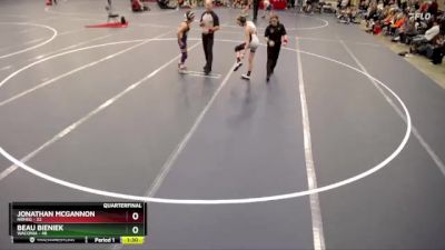 100 lbs Quarterfinals (8 Team) - Jonathan McGannon, NRHEG vs Beau Bieniek, Waconia