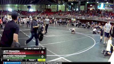 75 lbs Champ. Round 1 - Brayden Monahan, Louisville Wrestling Club vs Jett Franzen, Broken Bow Wrestling Club