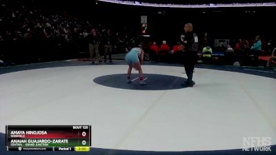 115 lbs Quarterfinal - Amaya Hinojosa, Widefield vs Anaiah Guajardo-Zarate, Central - Grand Junction