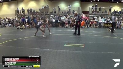 100 lbs Quarterfinals (8 Team) - Jacob Powers, Indiana Outlaws vs Blake Doss, MO Outlaws