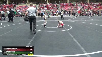 49 lbs Quarterfinal - Rowdy Theurer, Wellington Youth Wrestling vs Lucas Meyer, TEAM NORTH STARS