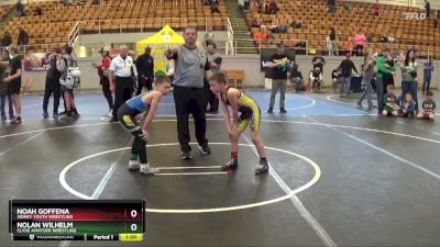 72 lbs Cons. Semi - Nolan Wilhelm, Clyde Amatuer Wrestling vs Noah Goffena, Sidney Youth Wrestling