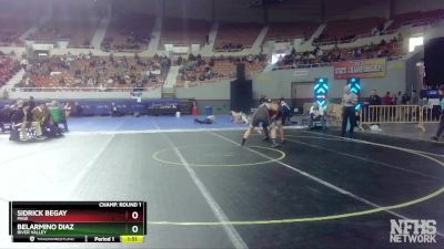 D4-285 lbs Champ. Round 1 - Belarmino Diaz, River Valley vs Sidrick Begay, Page