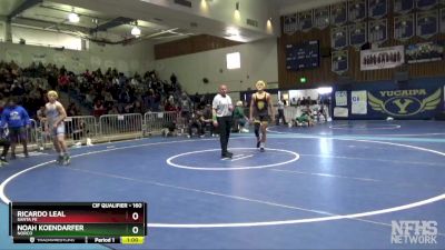 160 lbs Cons. Round 4 - Ricardo Leal, Santa Fe vs Noah Koendarfer, Norco