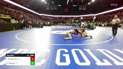 132 lbs Consi Of 8 #1 - Ryan Espiritu, Vacaville vs Zavier Cerda, Hoover