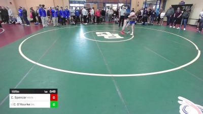 132 lbs Consi Of 16 #2 - Carter Spencer, Keene vs Caleb O'Rourke, Salem, NH