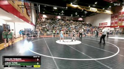 175 lbs Quarterfinal - Lukas Tutak, Worland Middle School vs Verlon Timbana, Wyoming Indian Middle School