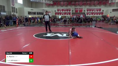 95 lbs Cons. Round 3 - Joshua Johnson, St. Croix Falls vs Easton Martin, Centennial Youth Wrestling