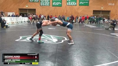 149 lbs Quarterfinal - Anthony Nunes, Modesto Junior College vs Jasper Centeno, Cerritos College