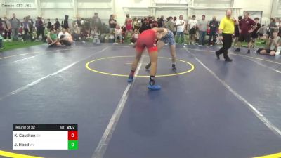 153-E lbs Round Of 32 - King Cauthon, OH vs Jeff Hood, WV