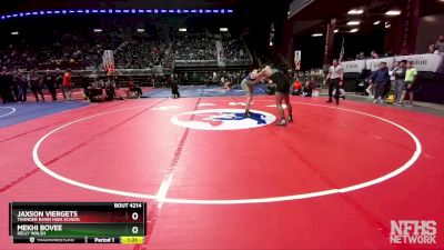 4A-215 lbs Quarterfinal - Mekhi Bovee, Kelly Walsh vs Jaxson Viergets, Thunder Basin High School