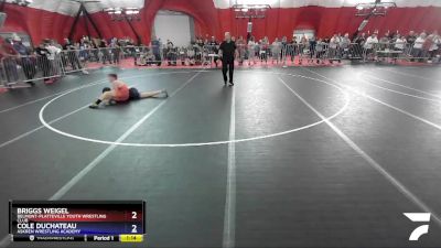 114 lbs Quarterfinal - Briggs Weigel, Belmont-Platteville Youth Wrestling Club vs Cole DuChateau, Askren Wrestling Academy