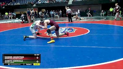 4A-157 lbs Cons. Round 2 - Xander Argentinis, Benedictine Military School vs Gareth Aderhold, Walnut Grove