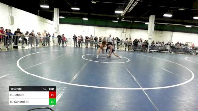 165 lbs Round Of 64 - Branson John, CA vs Nicholas Kunstek, PA