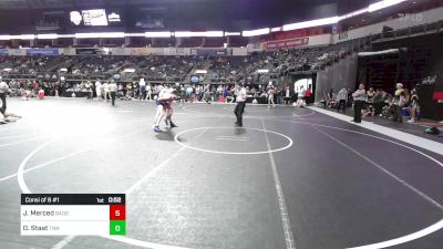 138 lbs Consi Of 8 #1 - Jace Merced, Beebe Badgers vs Owen Staat, Thoroughbred Wrestling Academy