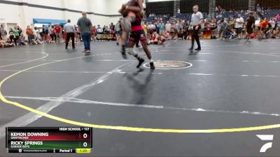 117 lbs Champ. Round 1 - Ricky Springs, Garage Boys vs Kemon Downing, Unattached