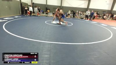 215 lbs Round 5 - Preston Wentling, Inland Northwest Wrestling Training Center vs Lusiano Lopez, Peninsula Wrestling Club