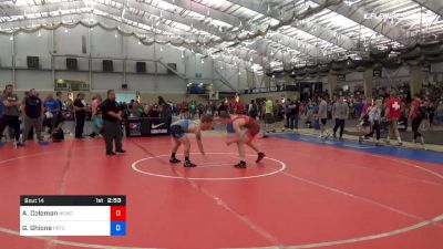 65 kg Round Of 128 - Aaron Coleman, Husky Elite Wrestling Club vs Giovanni Ghione, PRTC