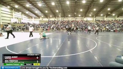 105+ Cons. Round 3 - Ben Freeman, South Summit Wrestling Club vs Caden Avery, Westlake