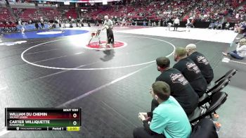 D1-106 lbs Champ. Round 1 - William Du Chemin, Wilmot Union vs Carter Williquette, Marshfield