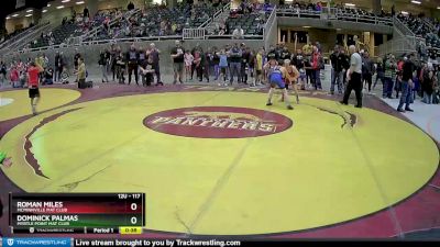 117 lbs Semifinal - Roman Miles, McMinnville Mat Club vs Dominick Palmas, Myrtle Point Mat Club