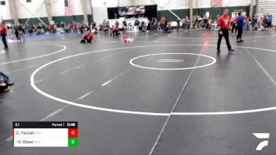 67 lbs Semifinal - Reid Olsen, St.Paul Youth Wrestling vs Carter Faczak, Bennett Wrestling Club