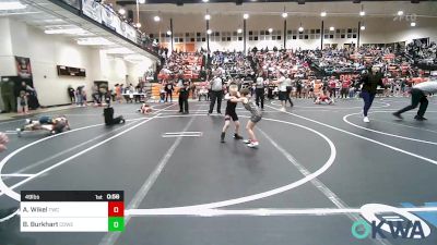 49 lbs 7th Place - Axzten Wikel, Tahlequah Wrestling Club vs Beau Burkhart, Coweta Tiger Wrestling