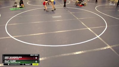 110 lbs Cons. Round 4 - Riley Klebe, Hastings Wrestling Club vs Joey Wunderlich, Simley Wrestling Club