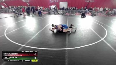 132 lbs Cons. Round 2 - Mitch Ziegler, Sauk Prairie Wrestling Club vs Will Spencer, Michigan