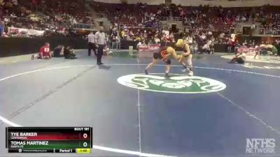 5A 145 lbs Quarterfinal - Tye Barker, Centennial vs Tomas Martinez, Santa Fe