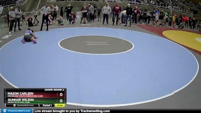 86 lbs Champ. Round 2 - Mason Carlsen, Milwaukie Youth Wrestling Club vs Gunnar Wilson, Salem Elite Mat Club