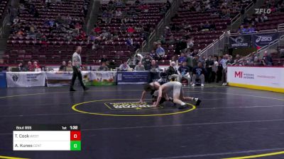 121 lbs Round Of 16 - Tyson Cook, West Scranton vs Aiden Kunes, Central Mountain