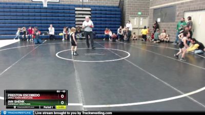 43 lbs Cons. Semi - Preston Escobedo, Small Town Wrestling vs Ian Shenk, Homedale Wrestling