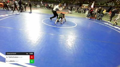 60 lbs Consi Of 8 #1 - Adam Tokhchukov, Olympic vs Alexander LaBella, South Plainfield