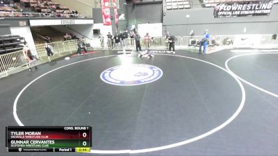 82 lbs Cons. Round 1 - Gunnar Cervantes, Scotsmen Wrestling Club vs Tyler Moran, Vacaville Wrestling Club