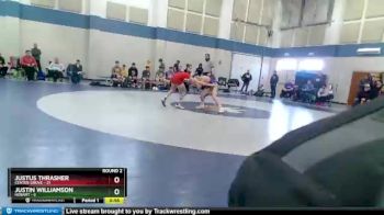 102 lbs Round 2 (4 Team) - Justus Thrasher, Center Grove vs Justin Williamson, Hobart