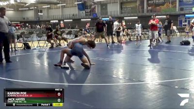 116 lbs Placement Matches (8 Team) - Karson Poe, Alabama Elite Black vs Jack Hayes, Short Time WC