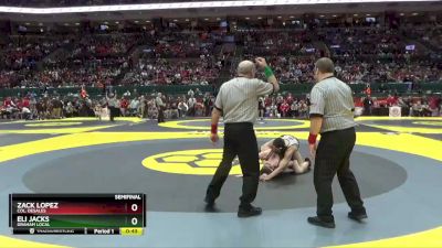 D2-150 lbs Semifinal - Zack Lopez, Col. DeSales vs Eli Jacks, Graham Local